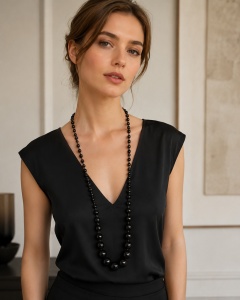 Colier Damă — Negru