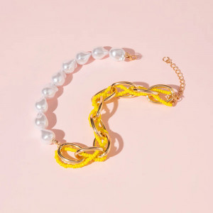 Colier Damă din Aliaj metalic — Galben - Img 2