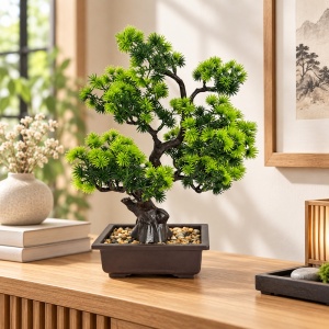 Ghiveci bonsai artificial decorativ, 35 x 28 cm