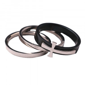 Inel Bărbătesc din Inox chirurgical 316L — Argintiu - Img 2