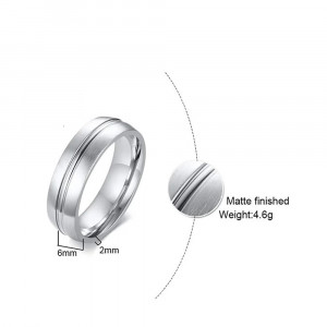 Inel Bărbătesc din Inox chirurgical 316L — Argintiu - Img 3