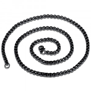 Lanț Bărbătesc din Inox chirurgical 316L — Negru