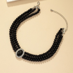 Necklace 3 rows SIC MODA Pearls 5917B - Img 4
