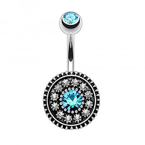 Piercing Damă din Inox chirurgical 316L — Argintiu cu cristal
