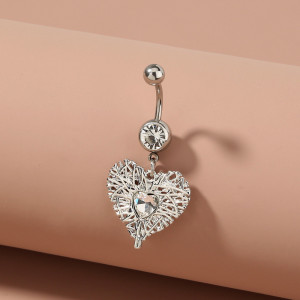 Piercing Damă din Inox chirurgical 316L — Argintiu cu cristal - Img 5