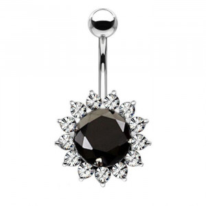 Piercing Damă din Inox chirurgical 316L — Negru