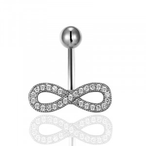 Piercing Damă din Inox chirurgical 316L cu cristal - Img 3