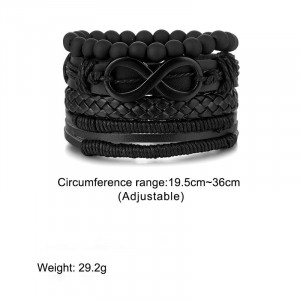 Set 4 bratari piele SIC MODA 5627 - Img 2