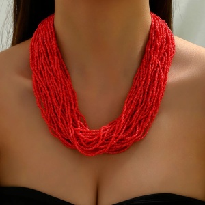 Sic Moda Bead Necklace 6034D - Img 3