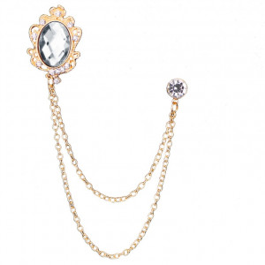 SIC MODA Colourless Crystal Brooch 4259S - Img 1