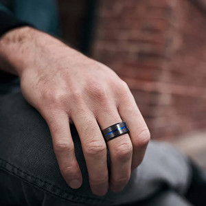 Black-Blue TUNGSTEN TUNGSTEN SIC MODA 4273 ring - Img 5