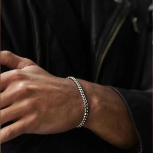 Brățară Bărbătesc din Inox chirurgical 316L — Argintiu