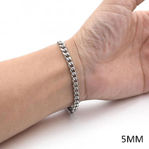 Brățară Bărbătesc din Inox chirurgical 316L — Argintiu - Img 2