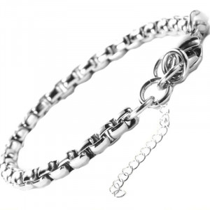 Brățară Bărbătesc din Inox chirurgical 316L — Argintiu - Img 3