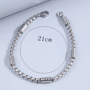 Brățară Bărbătesc din Inox chirurgical 316L — Argintiu - Img 4