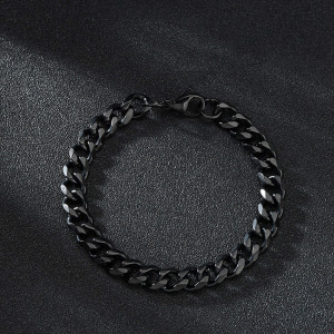 Brățară Bărbătesc din Inox chirurgical 316L — Negru - Img 5