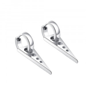 Cercei Bărbătesc din Inox chirurgical 316L — Argintiu - Img 2