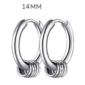 Cercei Bărbătesc din Inox chirurgical 316L — Argintiu - Img 2
