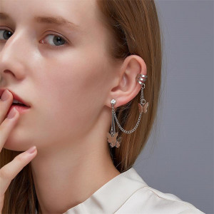 Cercei Ear cuff fluturasi Sic Moda 5471 - Img 4