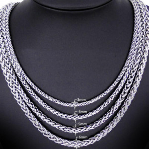 Colier Bărbătesc din Inox chirurgical 316L — Argintiu - Img 8