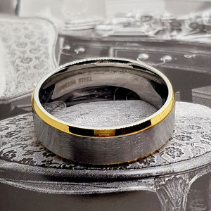 Inel Bărbătesc din Inox chirurgical 316L — Argintiu - Img 3