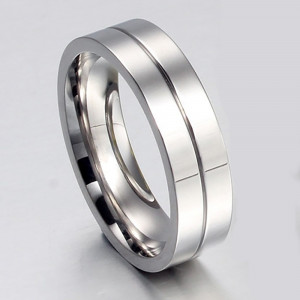 Inel Bărbătesc din Inox chirurgical 316L — Argintiu - Img 4