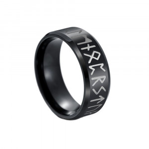 Inel Bărbătesc din Inox chirurgical 316L — Negru