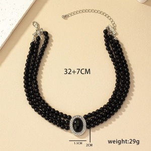 Necklace 3 rows SIC MODA Pearls 5917B - Img 5