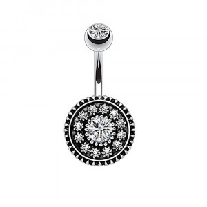 Piercing Damă din Inox chirurgical 316L — Argintiu cu cristal