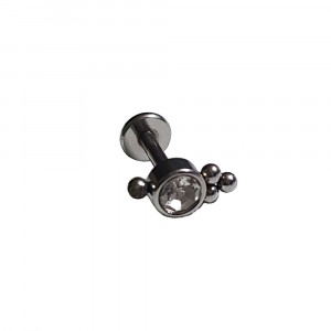 Piercing Damă din Inox chirurgical 316L — Argintiu cu cristal