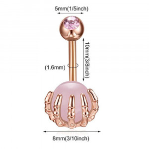 Piercing Damă din Inox chirurgical 316L — Rose - Img 4
