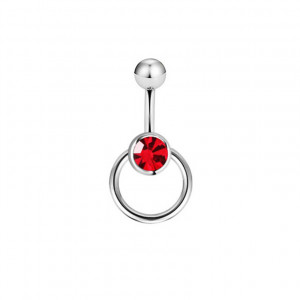 Piercing Damă din Inox chirurgical 316L cu cristal - Img 2