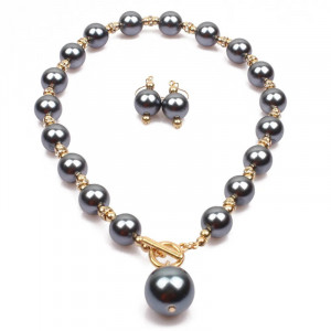 Set Colier si cercei Perle SIC MODA 5675A - Img 2