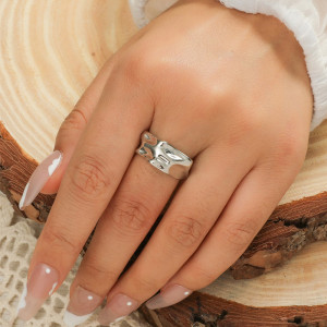SIC MODA 5110 Adjustable Retro Titanium Retro Gold/Silver Ring - Img 4