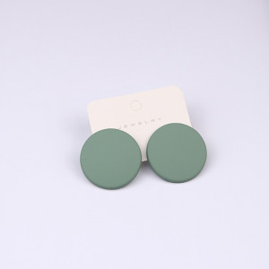 Sic Moda Green Round Earrings 4387K - Img 2