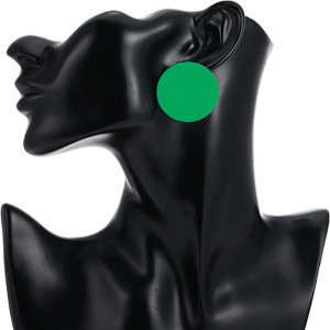 Sic Moda Green Round Earrings 4387V - Img 1