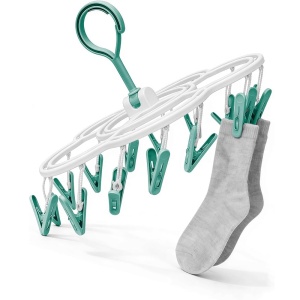 Uscător de rufe suspendat cu 16 cârlige, 26 x 21 cm, verde - Img 2