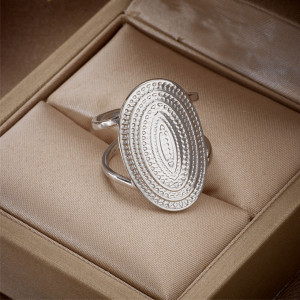Adjustable Titanium Oval Ring SIC MODA 5089 - Img 3