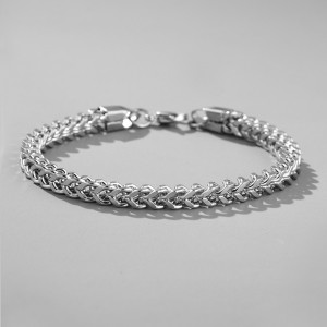 Brățară Bărbătesc din Inox chirurgical 316L — Argintiu - Img 2