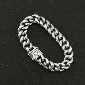 Brățară Bărbătesc din Inox chirurgical 316L — Argintiu - Img 3