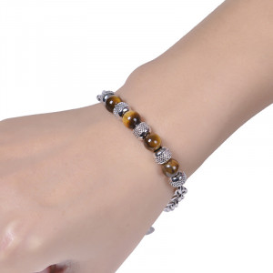 Brățară Bărbătesc din Inox chirurgical 316L — Argintiu - Img 2