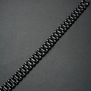 Brățară Bărbătesc din Inox chirurgical 316L — Negru - Img 3