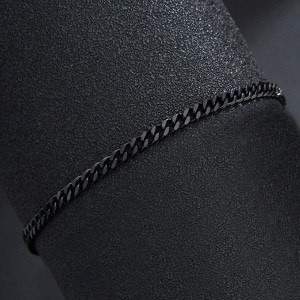 Brățară Bărbătesc din Inox chirurgical 316L — Negru - Img 3