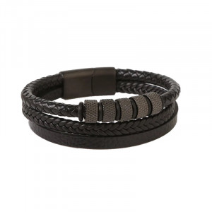 Brățară Bărbătesc din Inox chirurgical 316L — Negru