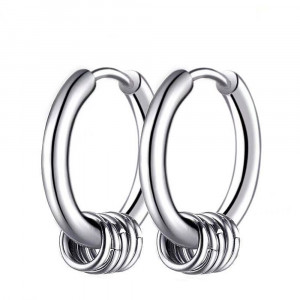 Cercei Bărbătesc din Inox chirurgical 316L — Argintiu