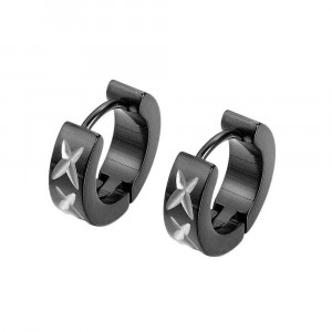 Cercei Bărbătesc din Inox chirurgical 316L — Negru