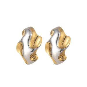 Cercei Bicolor Inox Sic Moda 6028 - Img 1
