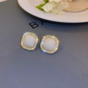 Cercei Damă din Aliaj metalic — Auriu cu cristal - Img 4