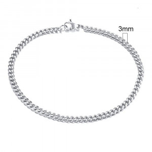 Classic 3mm stainless steel bracelet SIC MODA 4339 - Img 3