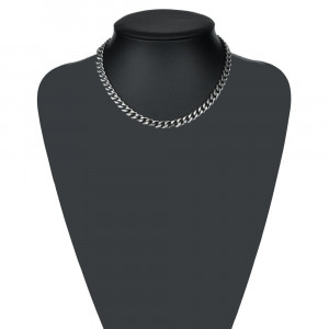 Colier Bărbătesc din Inox chirurgical 316L — Argintiu - Img 4
